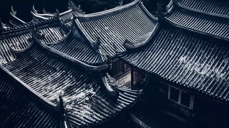 黑白色背景古建筑特写摄影图,高清,摄影图,摄影图片,图片大全,摄影图免费下载